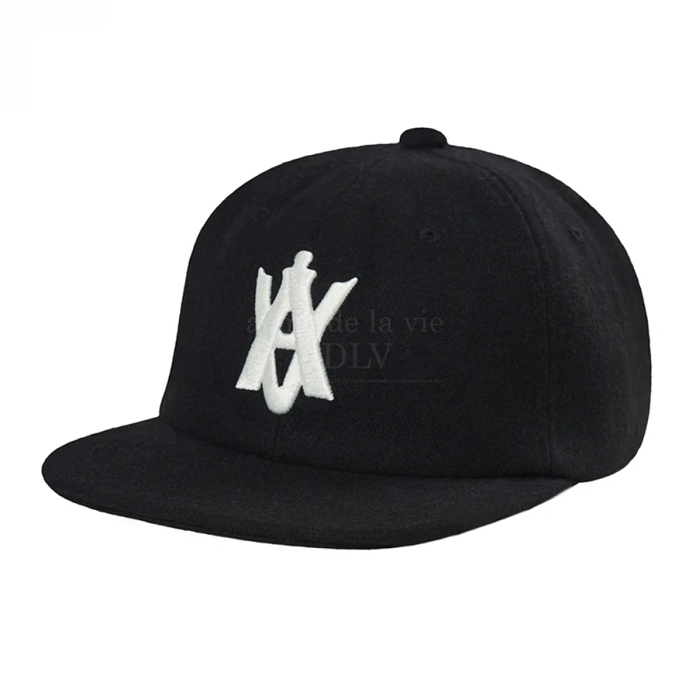 A LOGO EMBLEM WOOL BALL CAP BLACK - Image 3