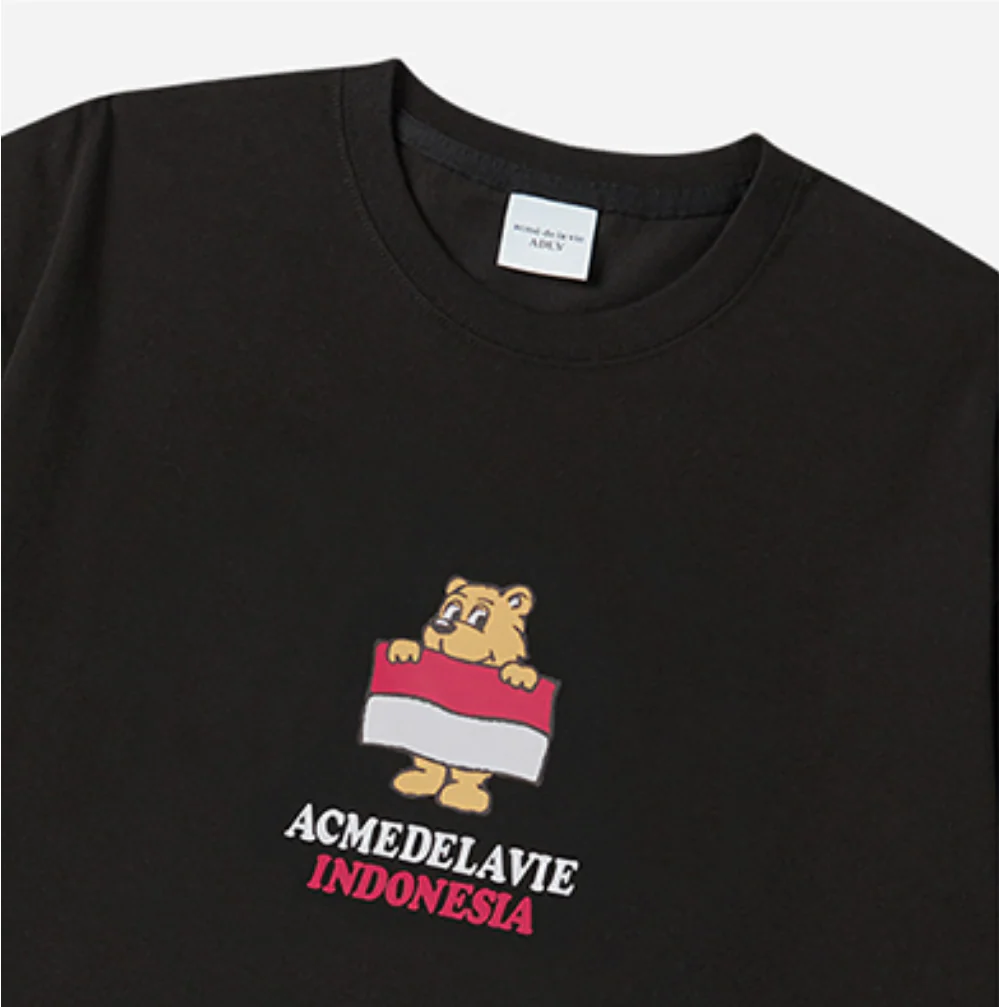 ADLV BEAR FOR INDONESIA SHORT SLEEVE T-SHIRT BLACK - Image 3