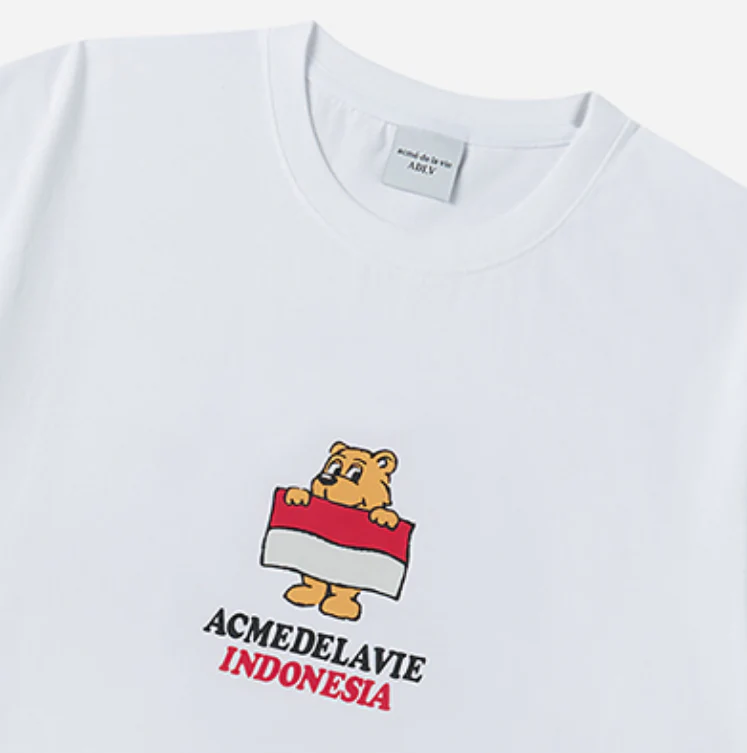 ADLV BEAR FOR INDONESIA SHORT SLEEVE T-SHIRT WHITE - Image 3