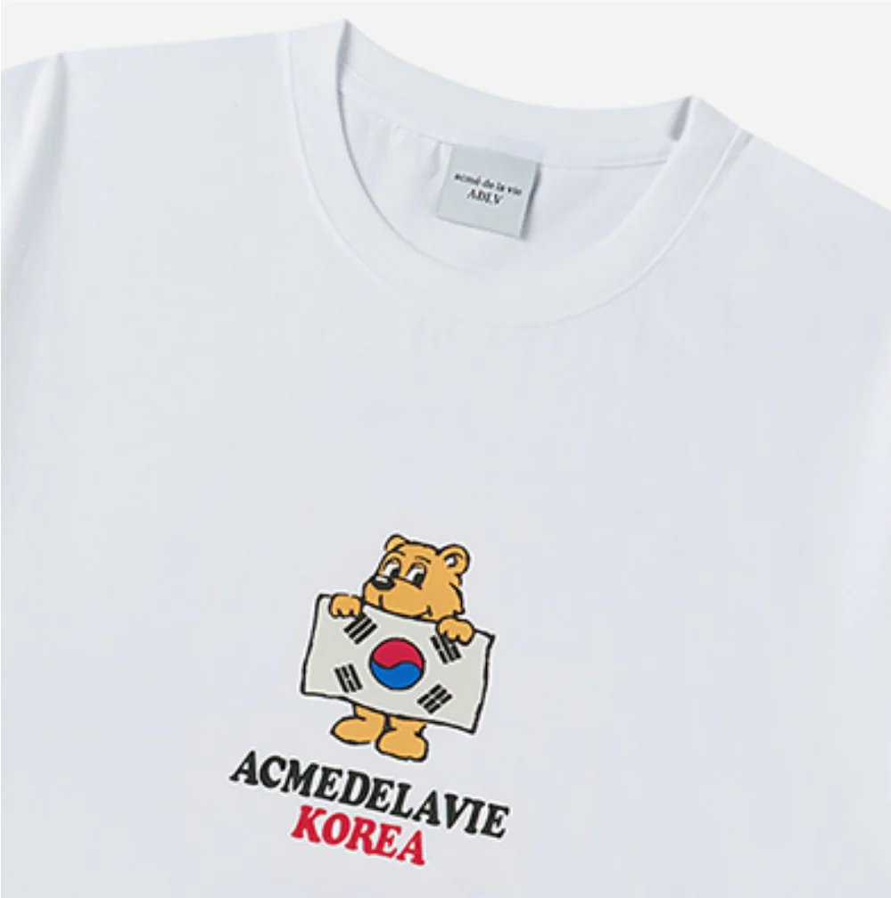ADLV BEAR FOR KOREA SHORT SLEEVE T-SHIRT WHITE - Image 3