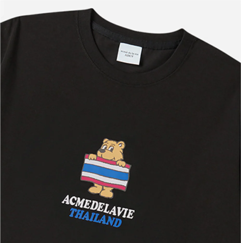 ADLV BEAR FOR THAILAND SHORT SLEEVE T-SHIRT BLACK - Image 3
