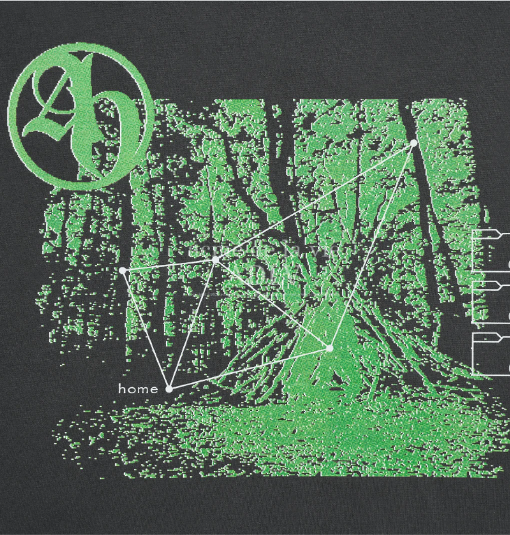 ADLV DIGITAL NOISE ARTWORK SHORT SLEEVE T-SHIRT CHARCOAL - Image 6