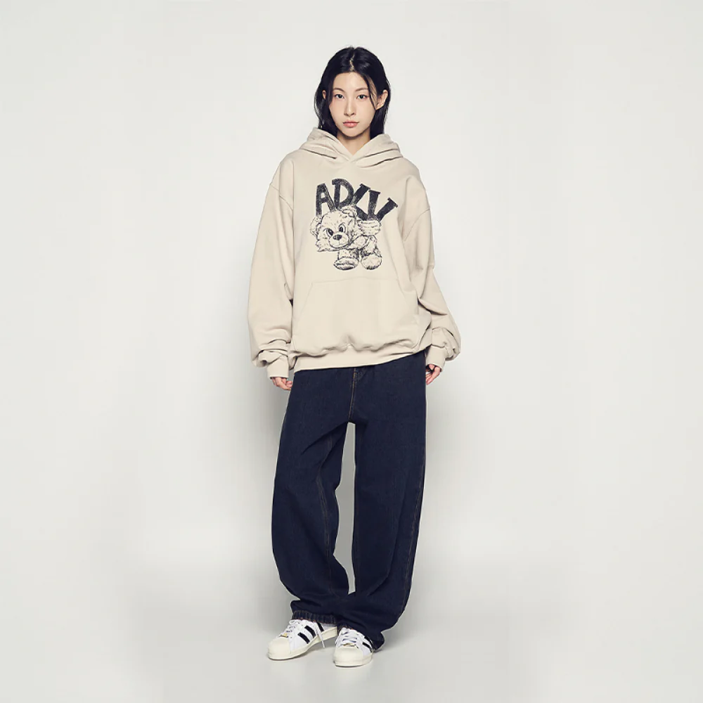 ADLV PIGGYBACK HOODIE ESSENTIAL BEIGE - Image 3