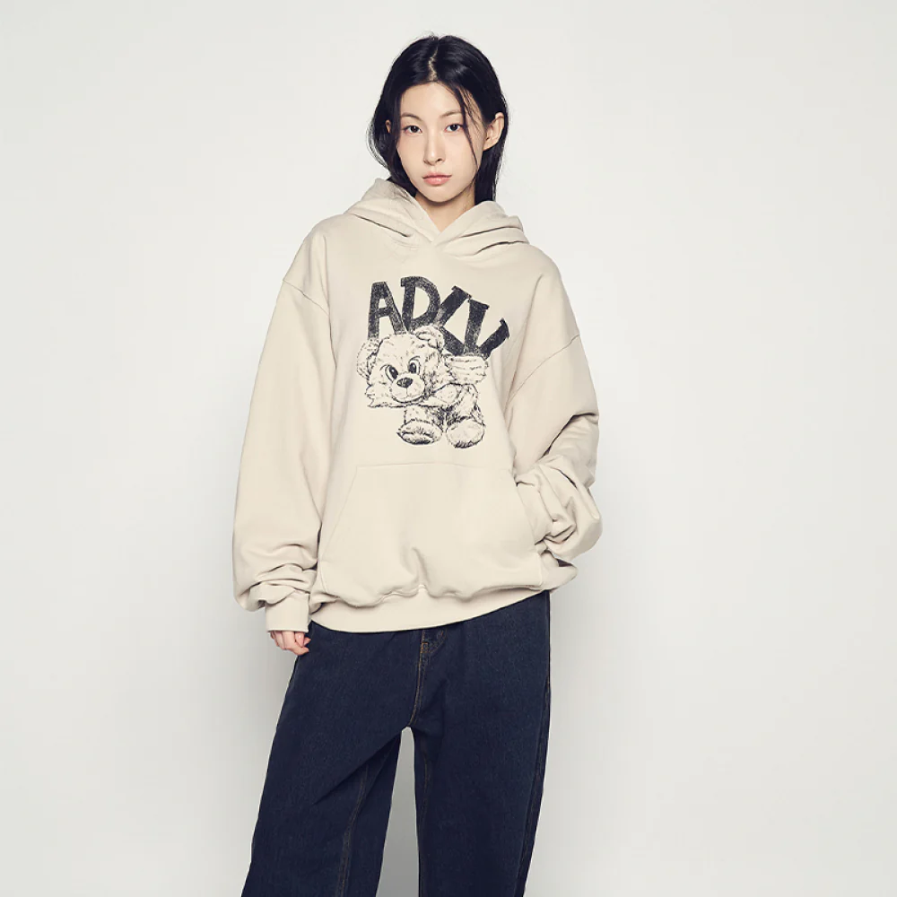 ADLV PIGGYBACK HOODIE ESSENTIAL BEIGE - Image 4