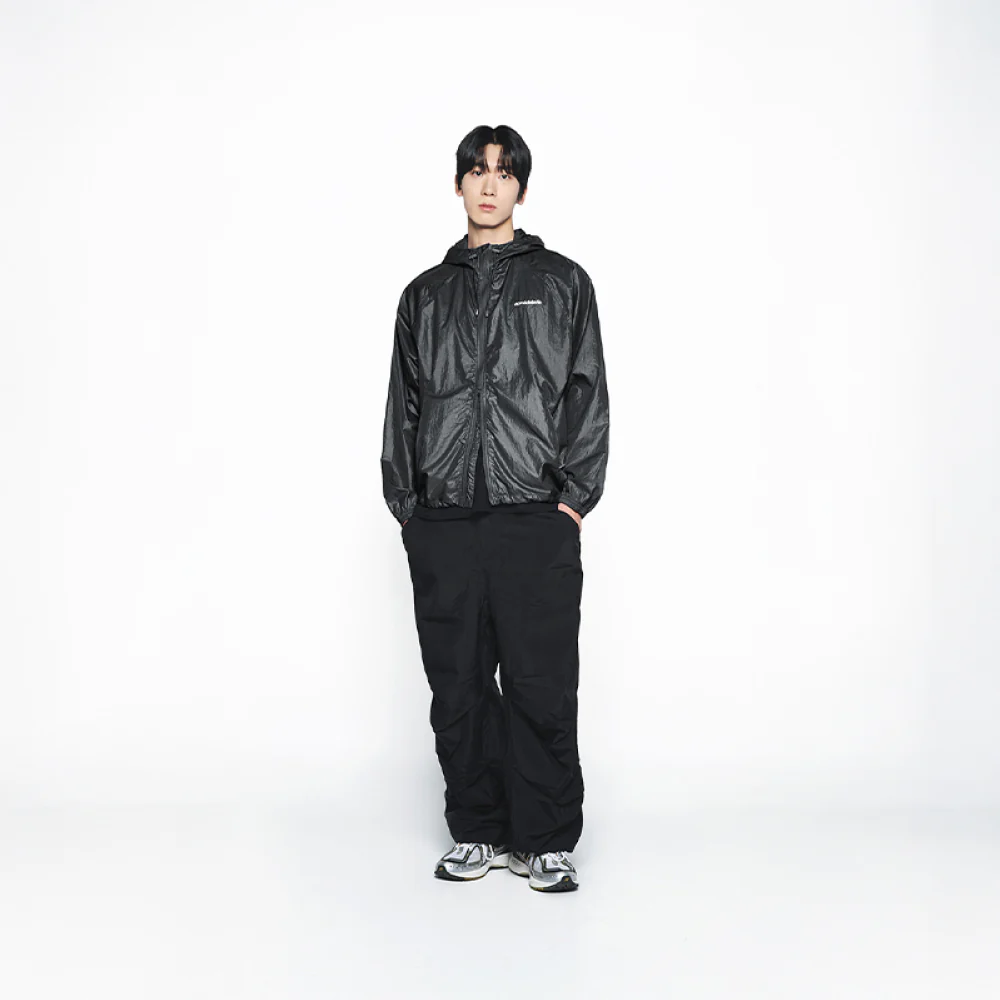 ADLV RAGLAN WINDBREAKER JACKET BLACK - Image 3