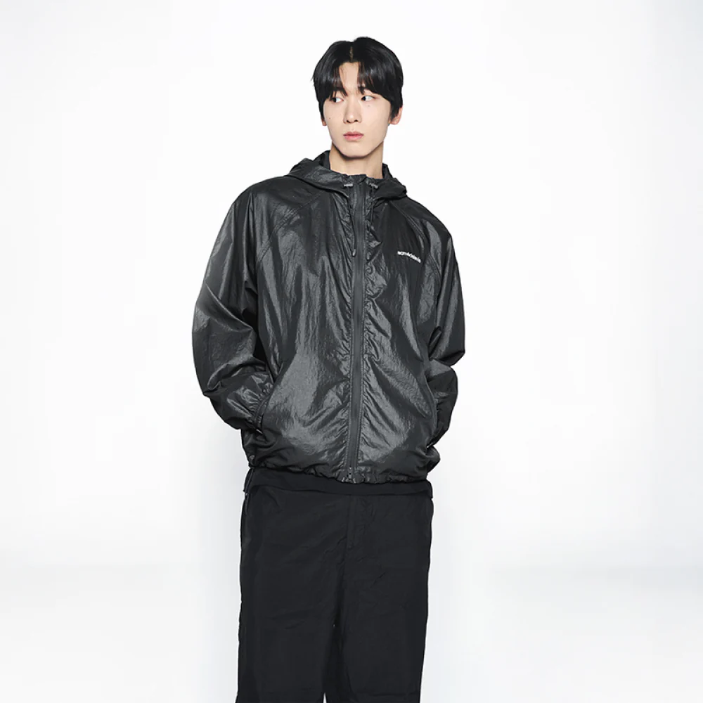 ADLV RAGLAN WINDBREAKER JACKET BLACK - Image 4