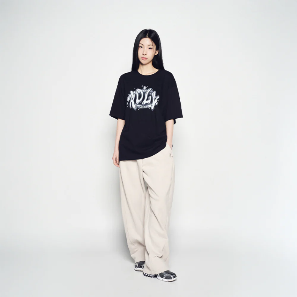 ADLV UNIVERSE LOGO SHORT SLEEVE T-SHIRT BLACK - Image 3