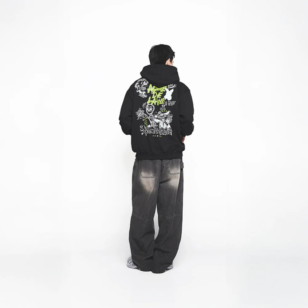 ALIEN UNIVERSE HOODIE BLACK - Image 4