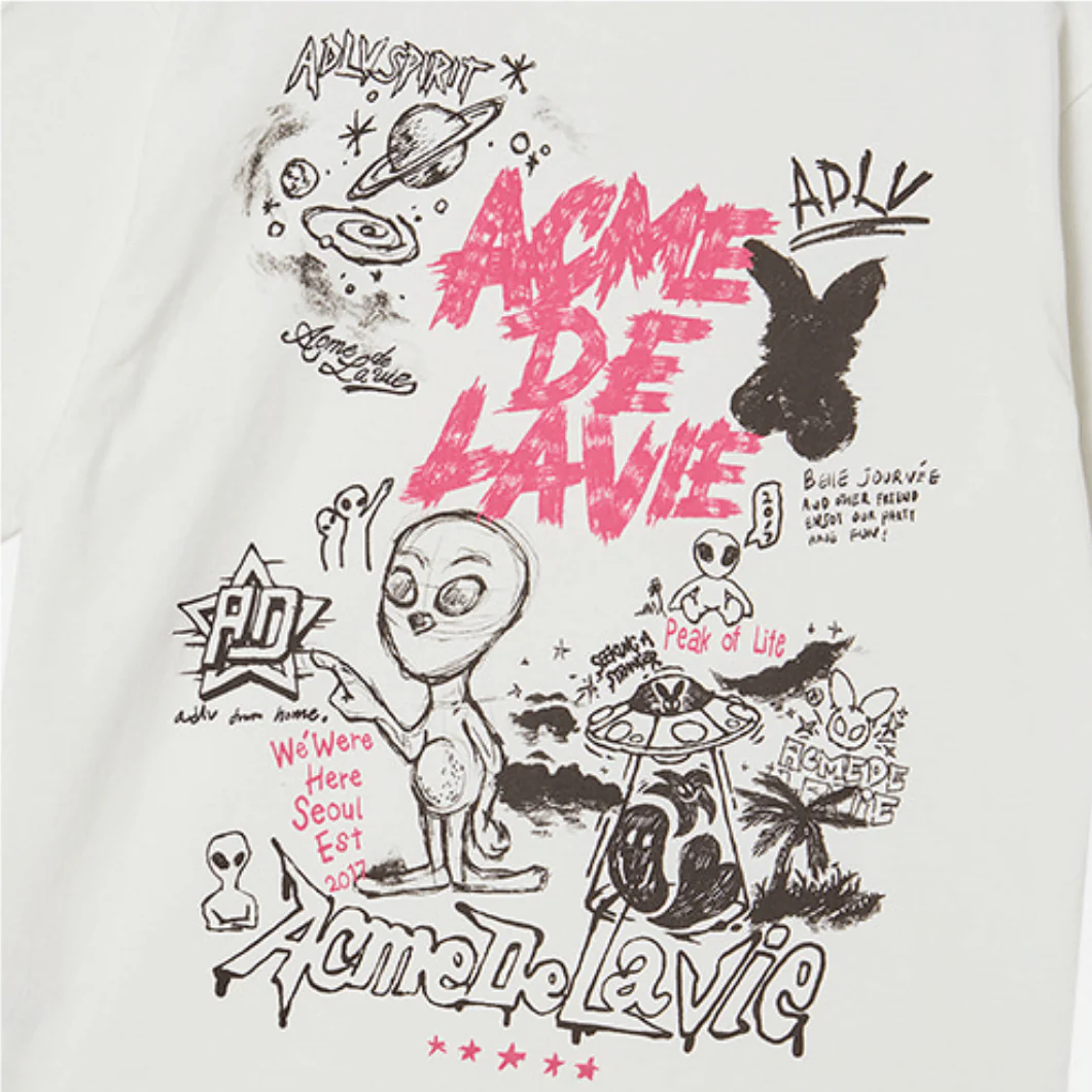 ALIEN UNIVERSE SHORT SLEEVE T-SHIRT CREAM - Image 6