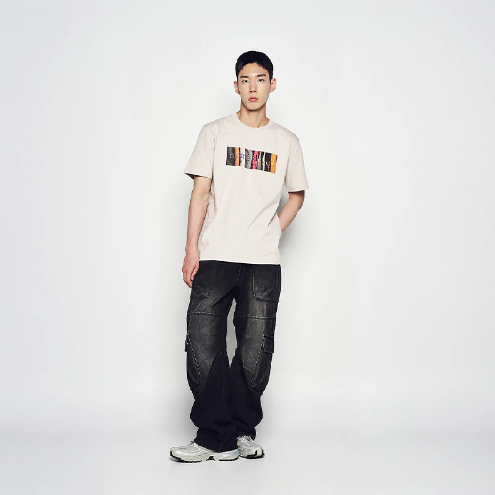 ARCHIVE LOGO SHORT SLEEVE T-SHIRTS ESSENTIAL BEIGE - Image 3