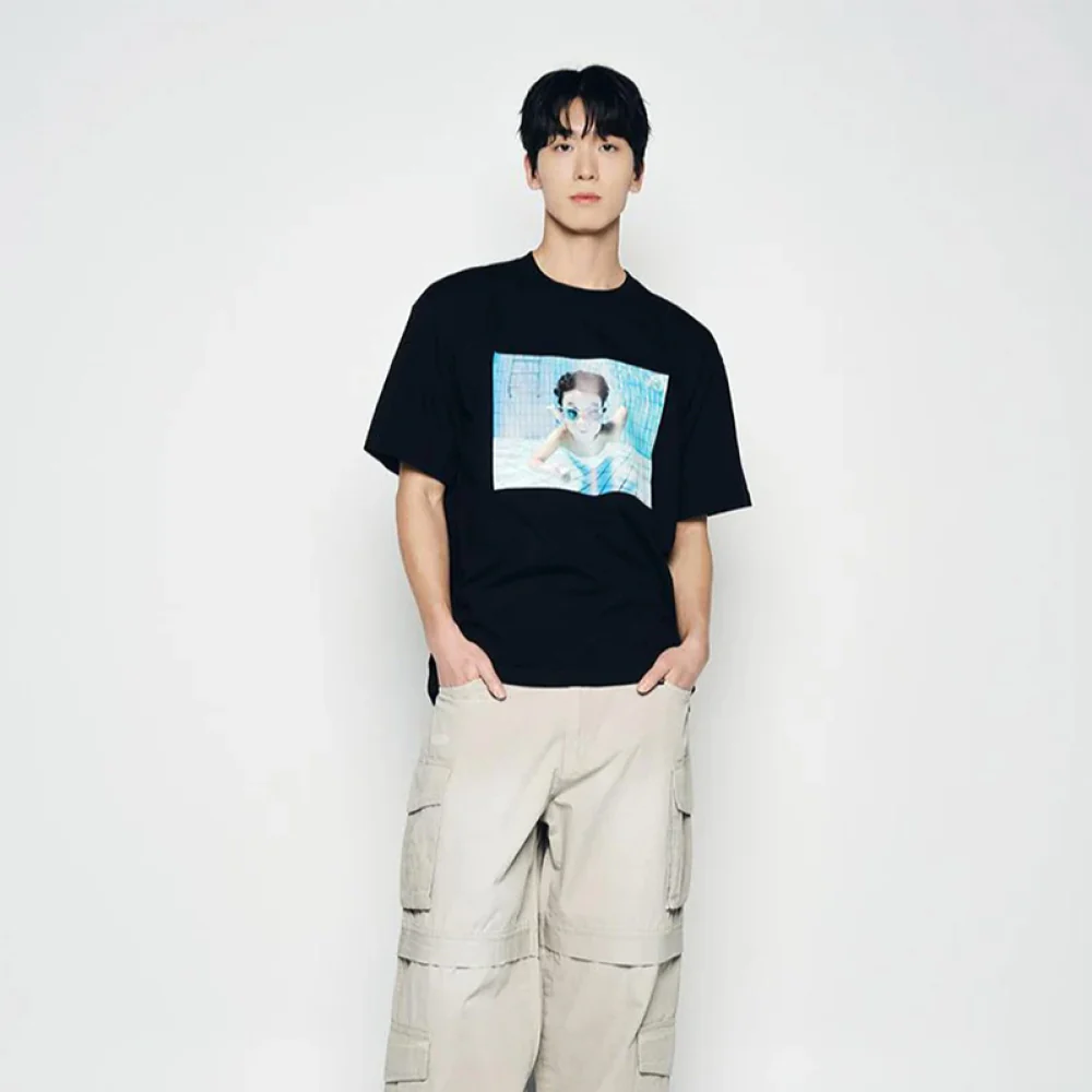 BABY FACE DIVING BOY SLEEVE T-SHIRT BLACK - Image 4