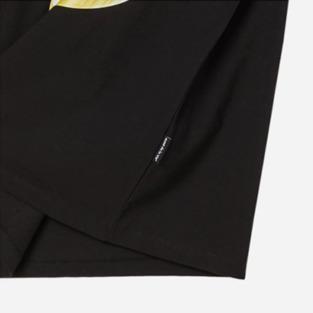 BABY FACE ORANGE TUBE SLEEVE T-SHIRT BLACK - Image 5