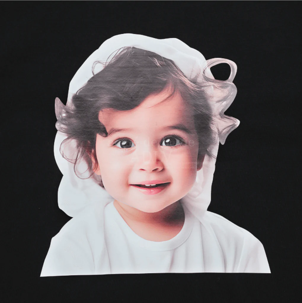 BABY FACE WAVE HAIR SHORT SLEEVE T-SHIRT BLACK - Image 4
