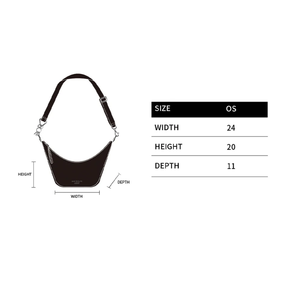 BASIC LOGO GLOSSY VEGAN LEATHER CROSS BAG IVORY - Image 3