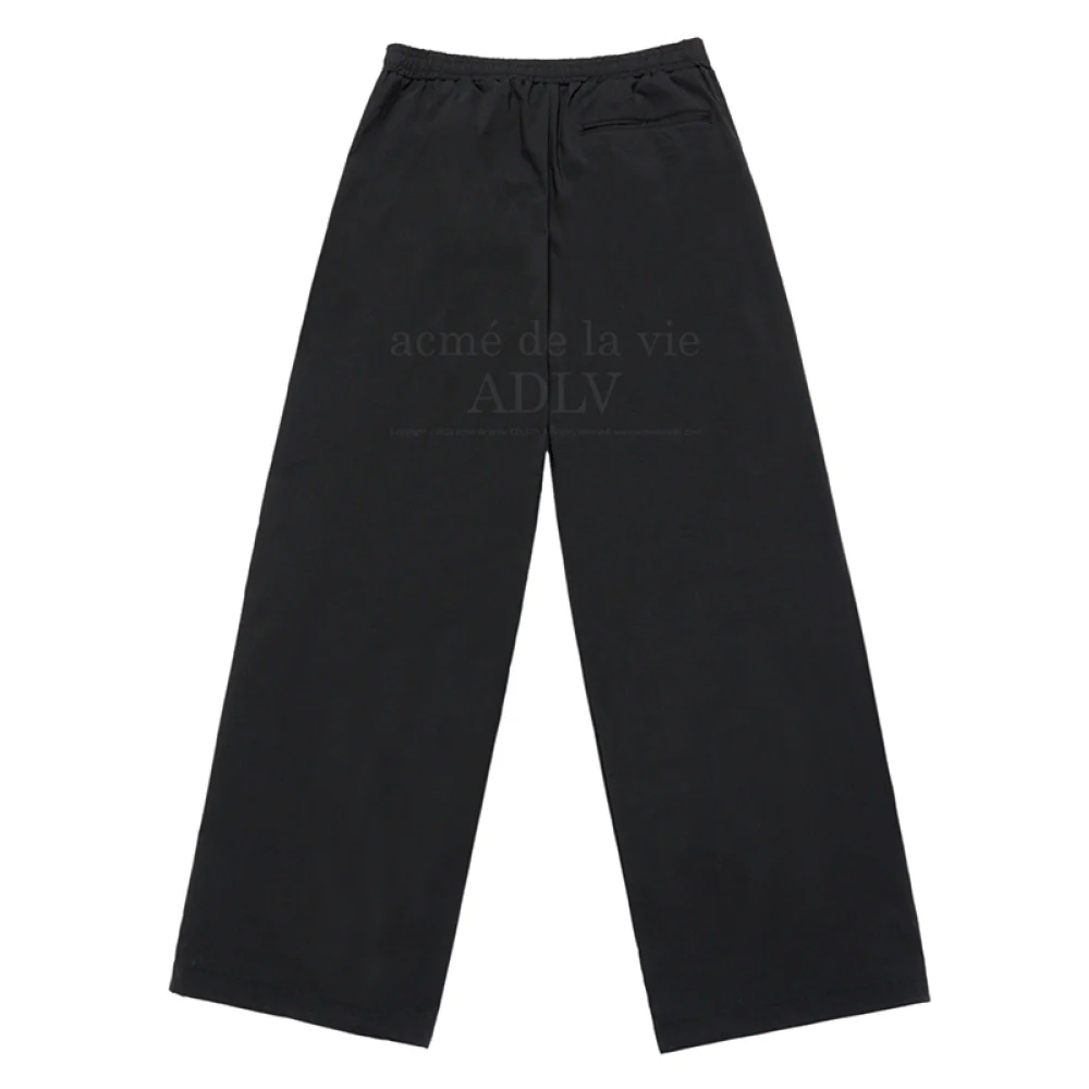 BASIC LOGO NYLON SET UP PANTS BLACK - Image 2