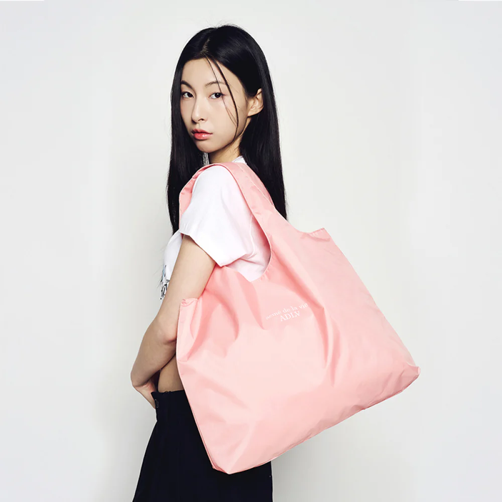BASIC LOGO REUSABLE BAG PINK - Image 3