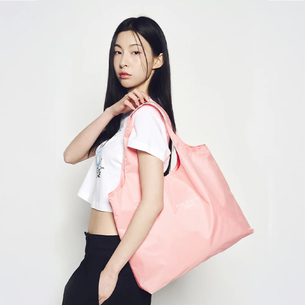 BASIC LOGO REUSABLE BAG PINK - Image 4