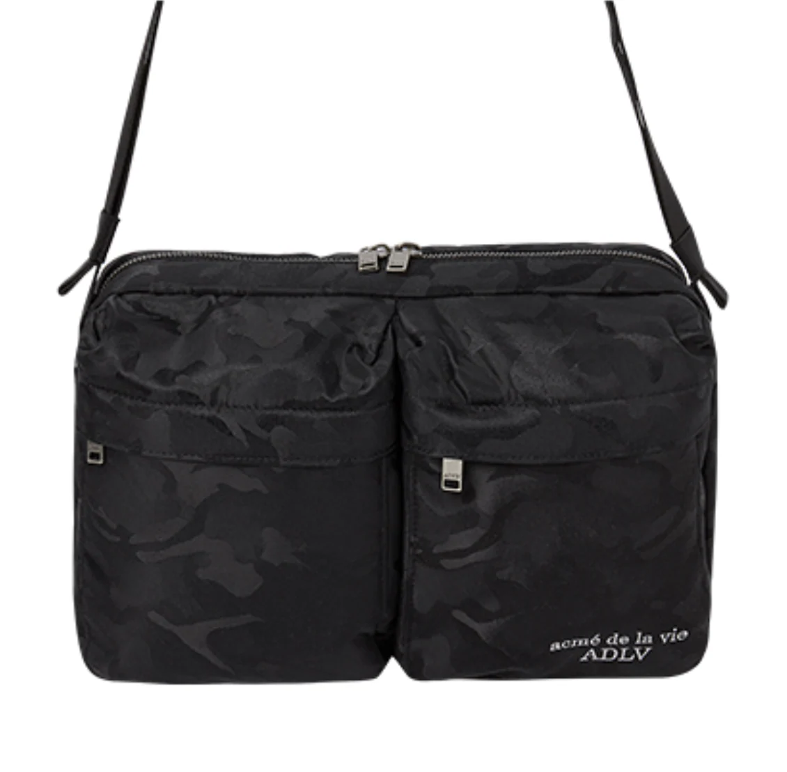 CAMOUFLAGE SQUARE CROSS BAG BLACK - Image 4