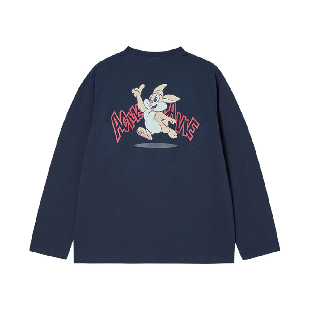 CARTOON CHINCHILLA LONG SLEEVE T-SHIRT DARK NAVY - Image 2