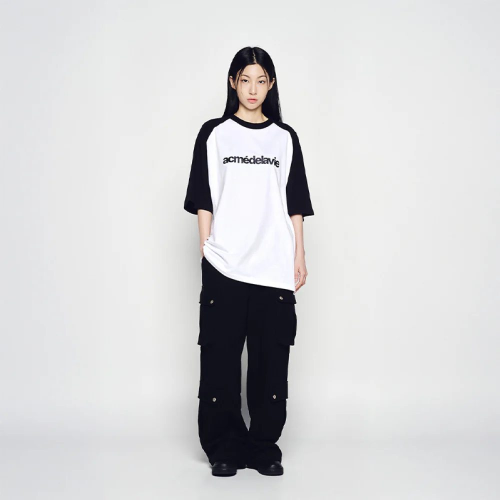 CONNECT LOGO RAGLAN SHORT SLEEVE T-SHIRT BLACK - Image 3