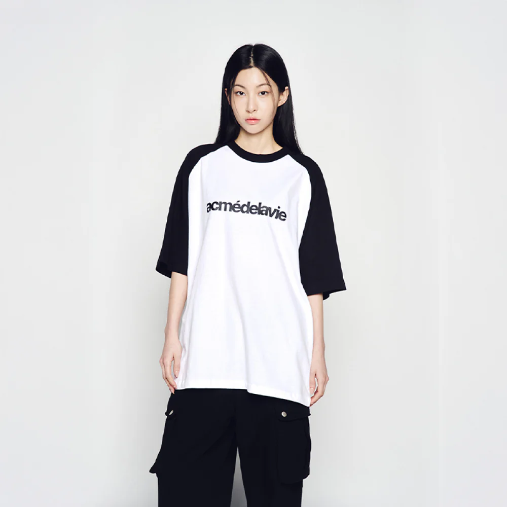 CONNECT LOGO RAGLAN SHORT SLEEVE T-SHIRT BLACK - Image 4