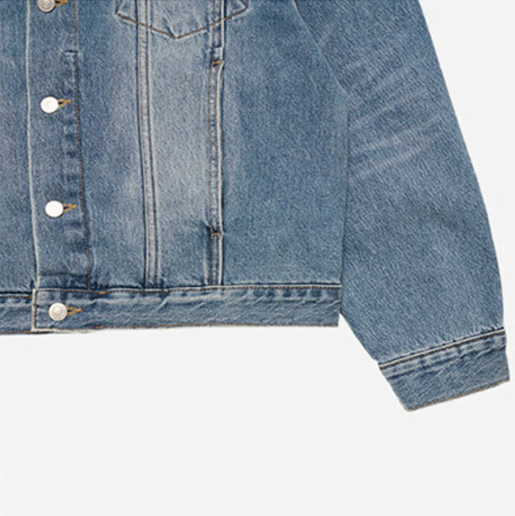 DENIM SET UP TRUCKER JACKET BLUE - Image 5