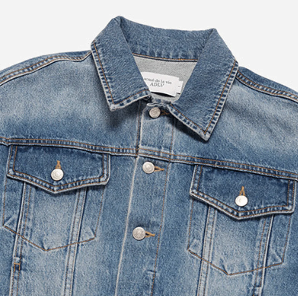 DENIM SET UP TRUCKER JACKET BLUE - Image 6