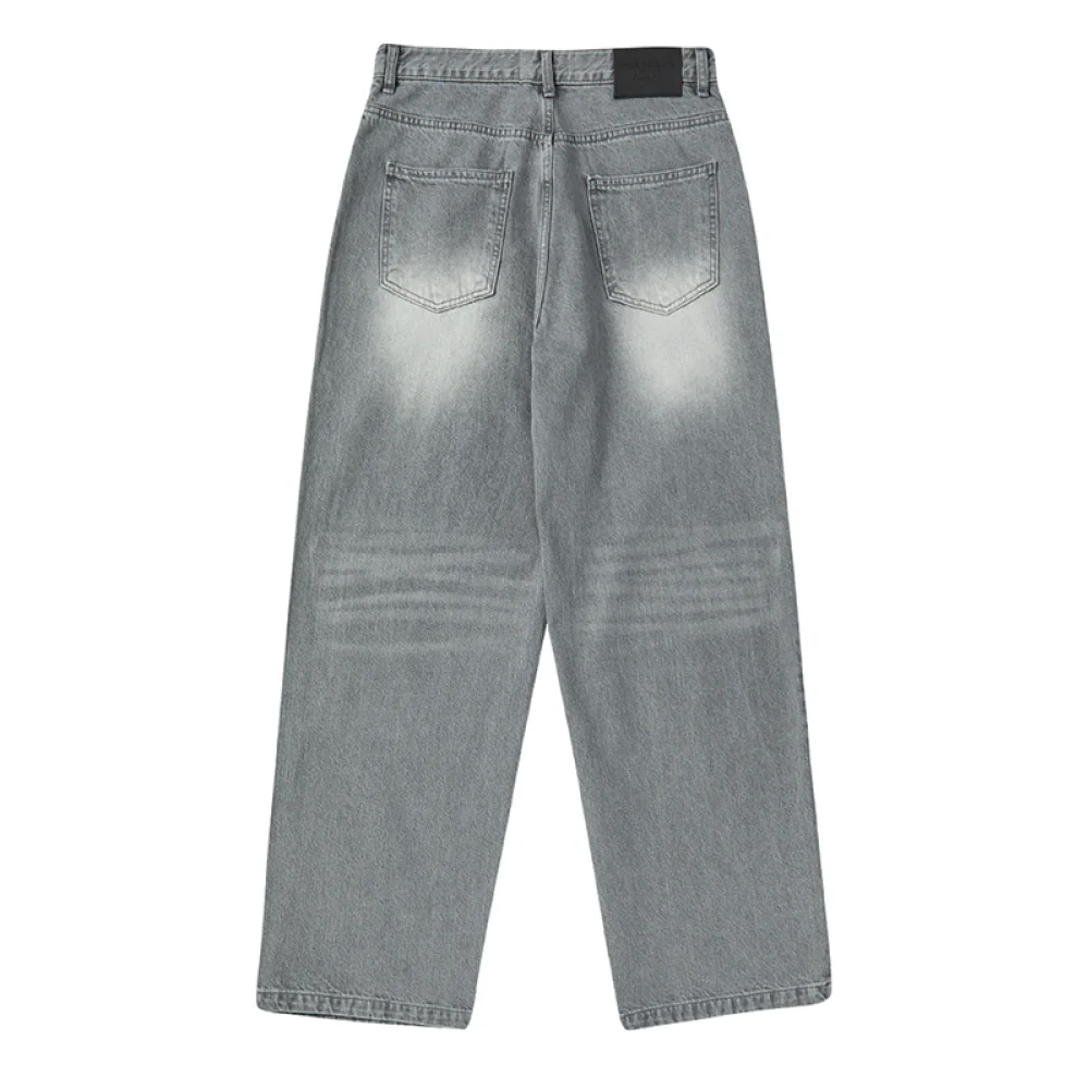 DENIM SET UP WIDE PANTS GRAY - Image 2