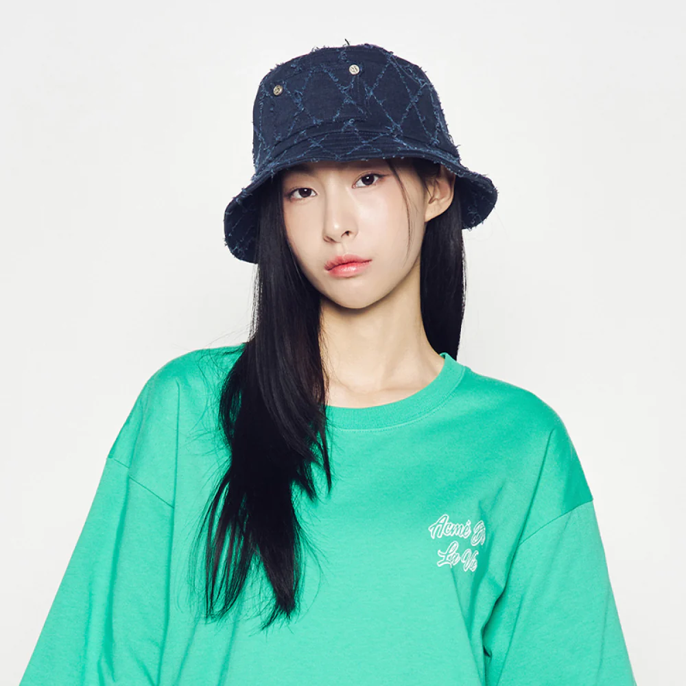 DIAMOND WASHING BUCKET HAT NAVY - Image 2