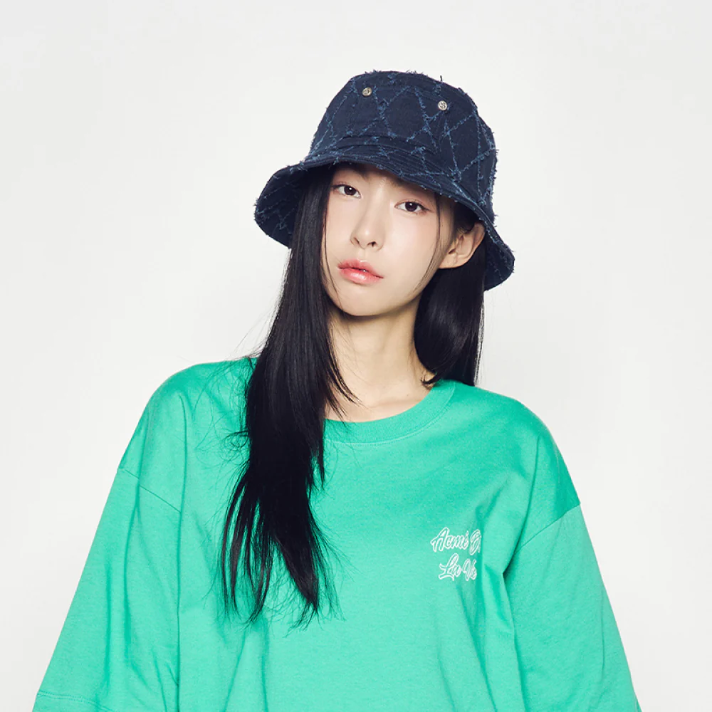 DIAMOND WASHING BUCKET HAT NAVY - Image 3