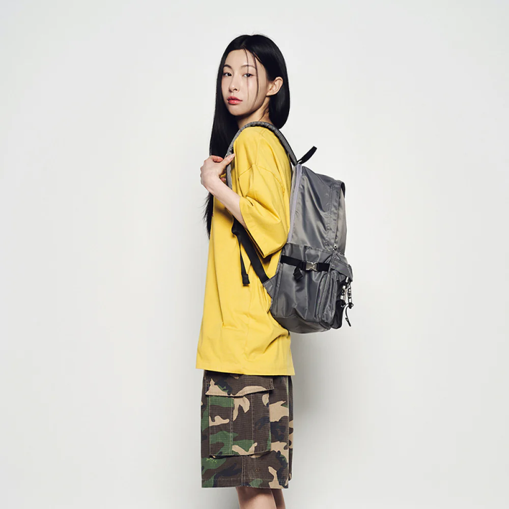 DOUBLE BUCKLE CITY BACKPACK CHARCOAL - Image 3