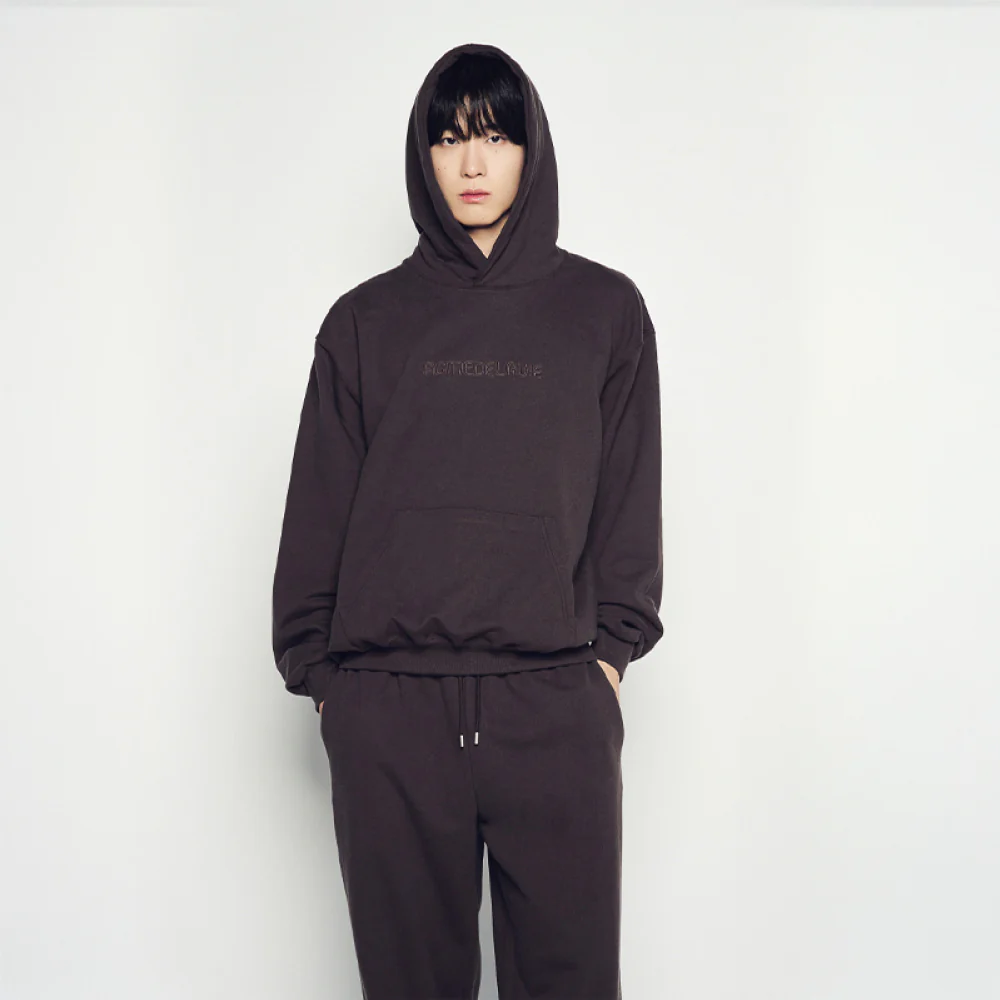DOUBLE LINE HOODIE DARK BROWN - Image 4