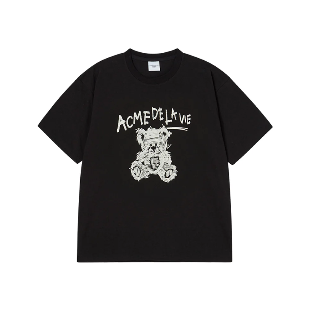 DRAWING BEAR SHORT SLEEVE T-SHIRT BLACK