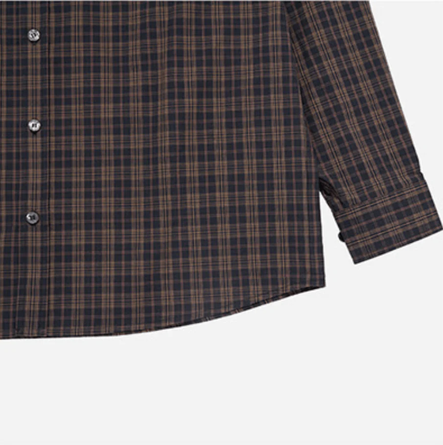 EMBO LOGO OVERSIZE CHECK SHIRTS BLACK - Image 3