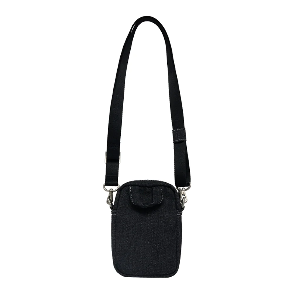 ESSENTIAL DENIM MINI CROSS BAG BLACK - Image 2