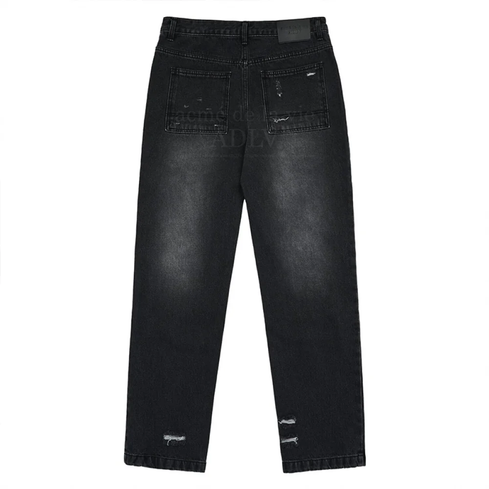 FATIGUE COLOR BLOCK DENIM PANTS BLACK - Image 2