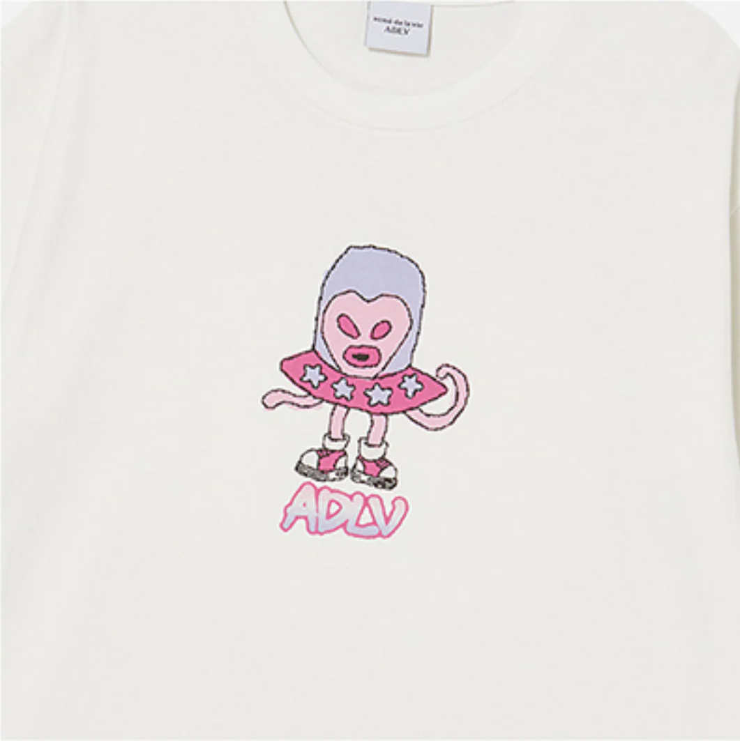 HEART ALIEN SHORT SLEEVE T-SHIRT CREAM - Image 6
