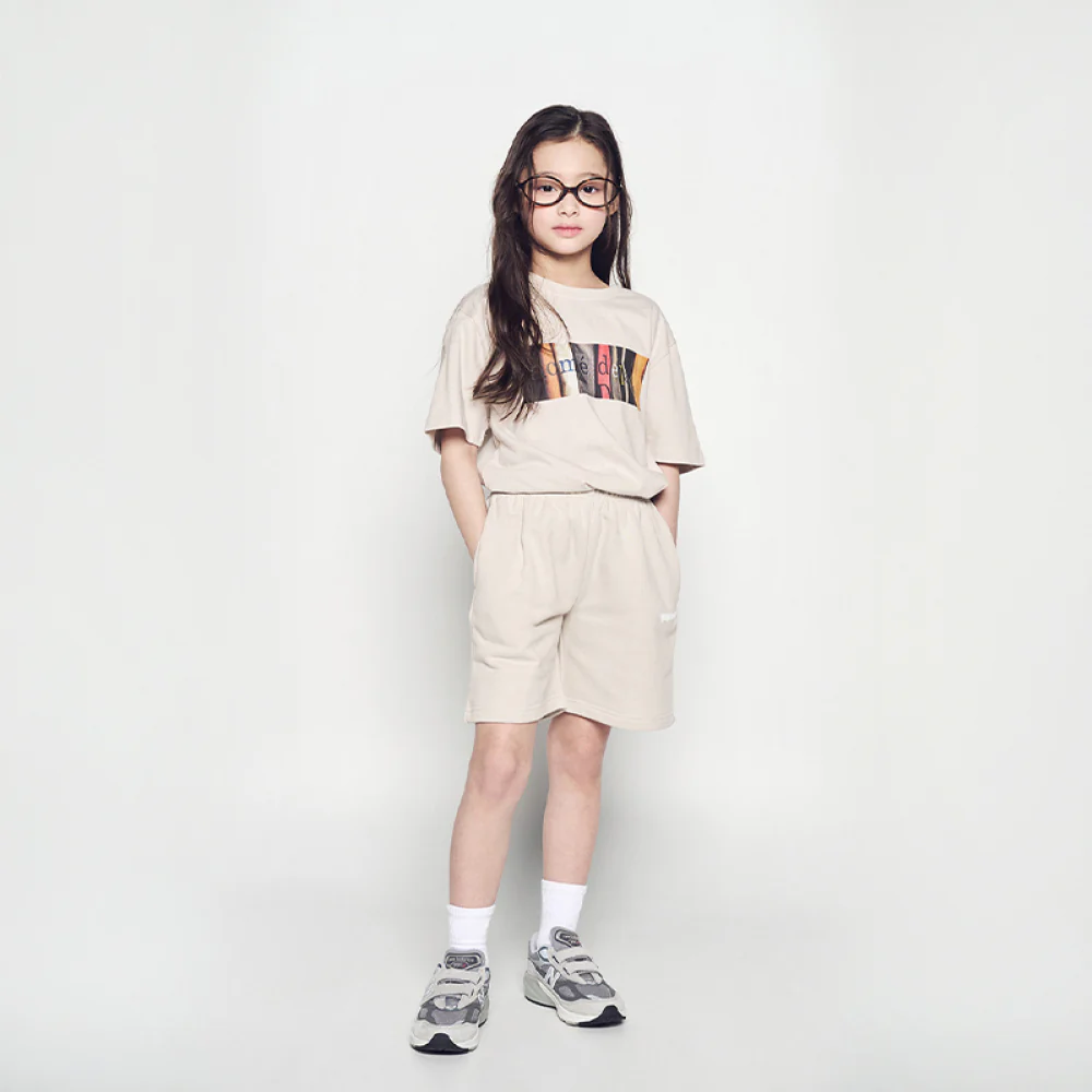KIDS ARCHIVE LOGO SHORT SLEEVE T-SHIRT ESSENTIAL BEIGE - Image 3