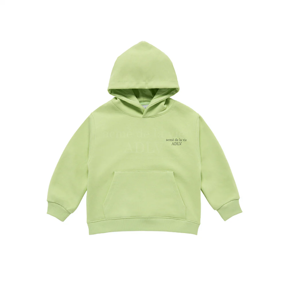 KIDS BASIC LOGO HOODIE LIGHT GREEN