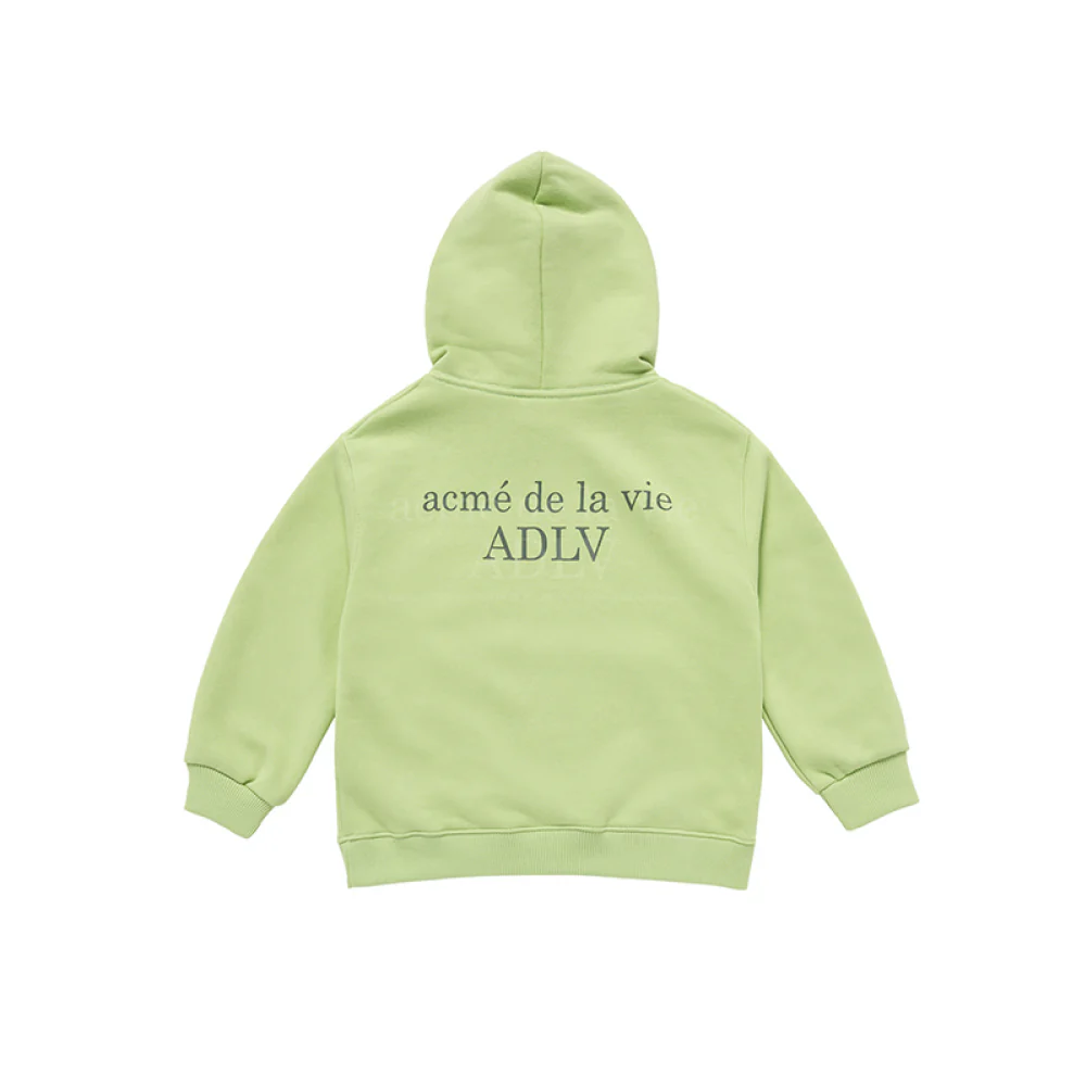 KIDS BASIC LOGO HOODIE LIGHT GREEN - Image 2