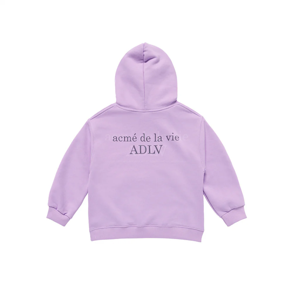 KIDS BASIC LOGO HOODIE LIGHT PURPLE - Image 2
