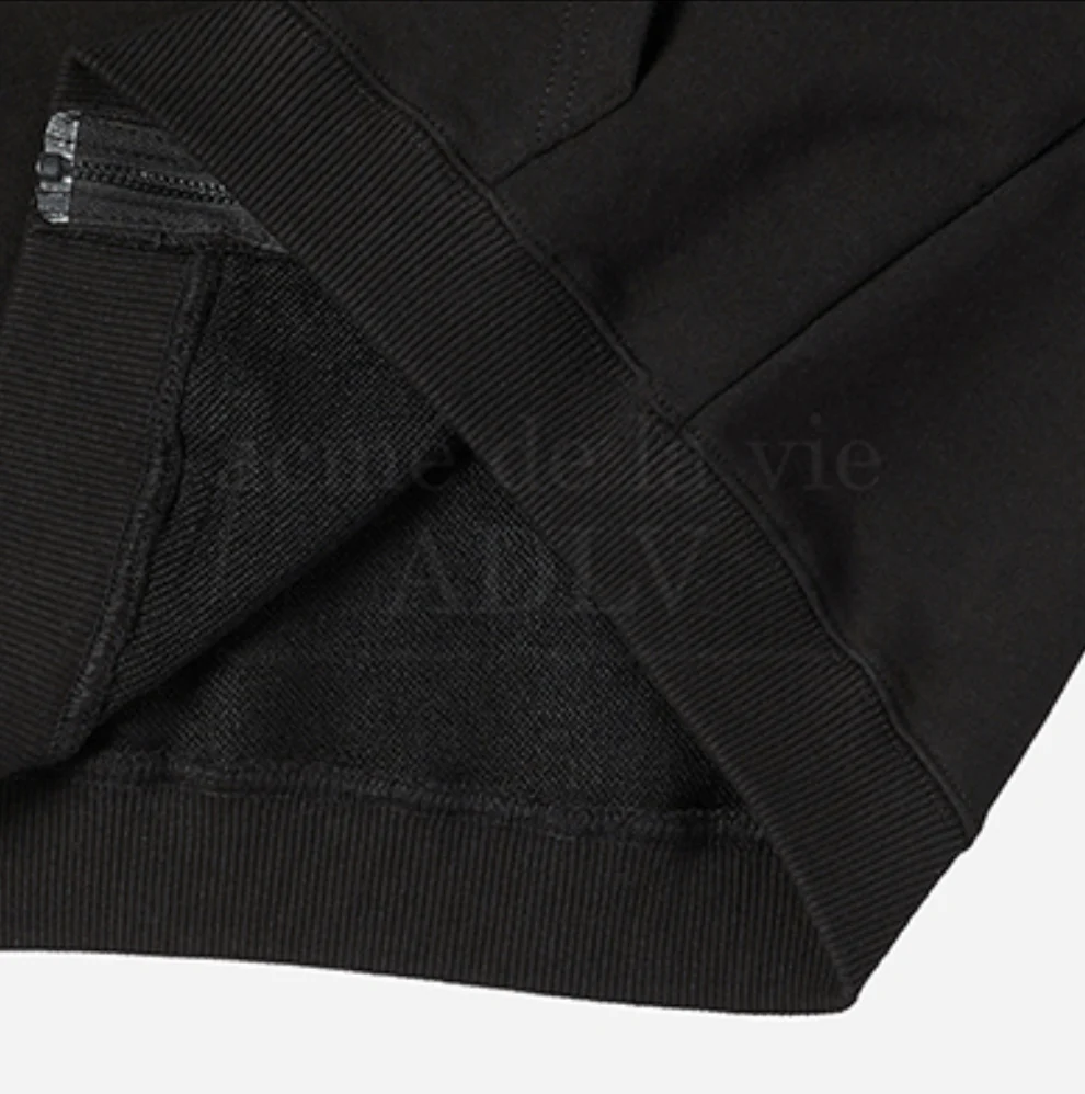 KIDS BASIC LOGO HOODIE ZIP UP-BLACK - Image 6