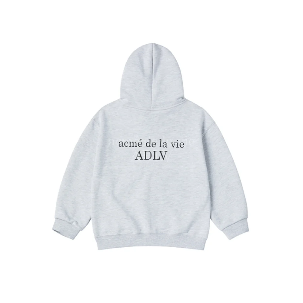 KIDS BASIC LOGO HOODIE ZIP UP MELANGE - Image 2