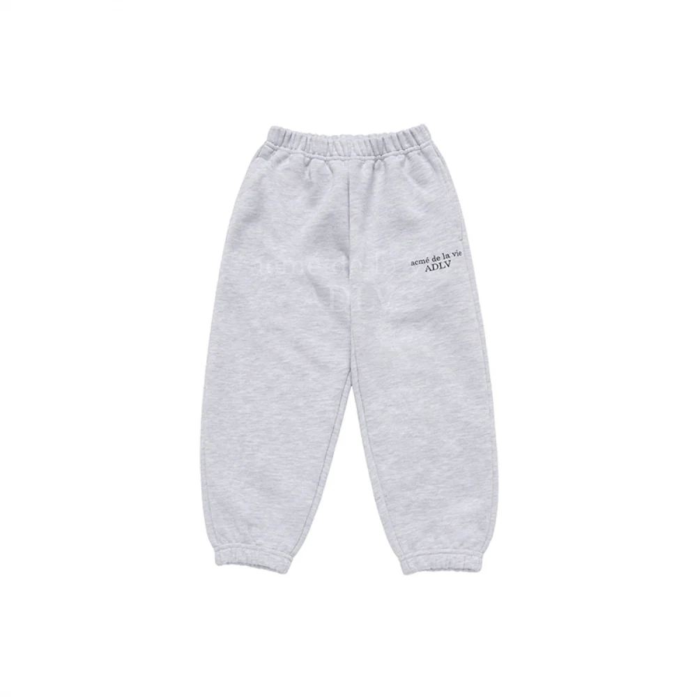 KIDS BASIC LOGO PANTS MELANGE