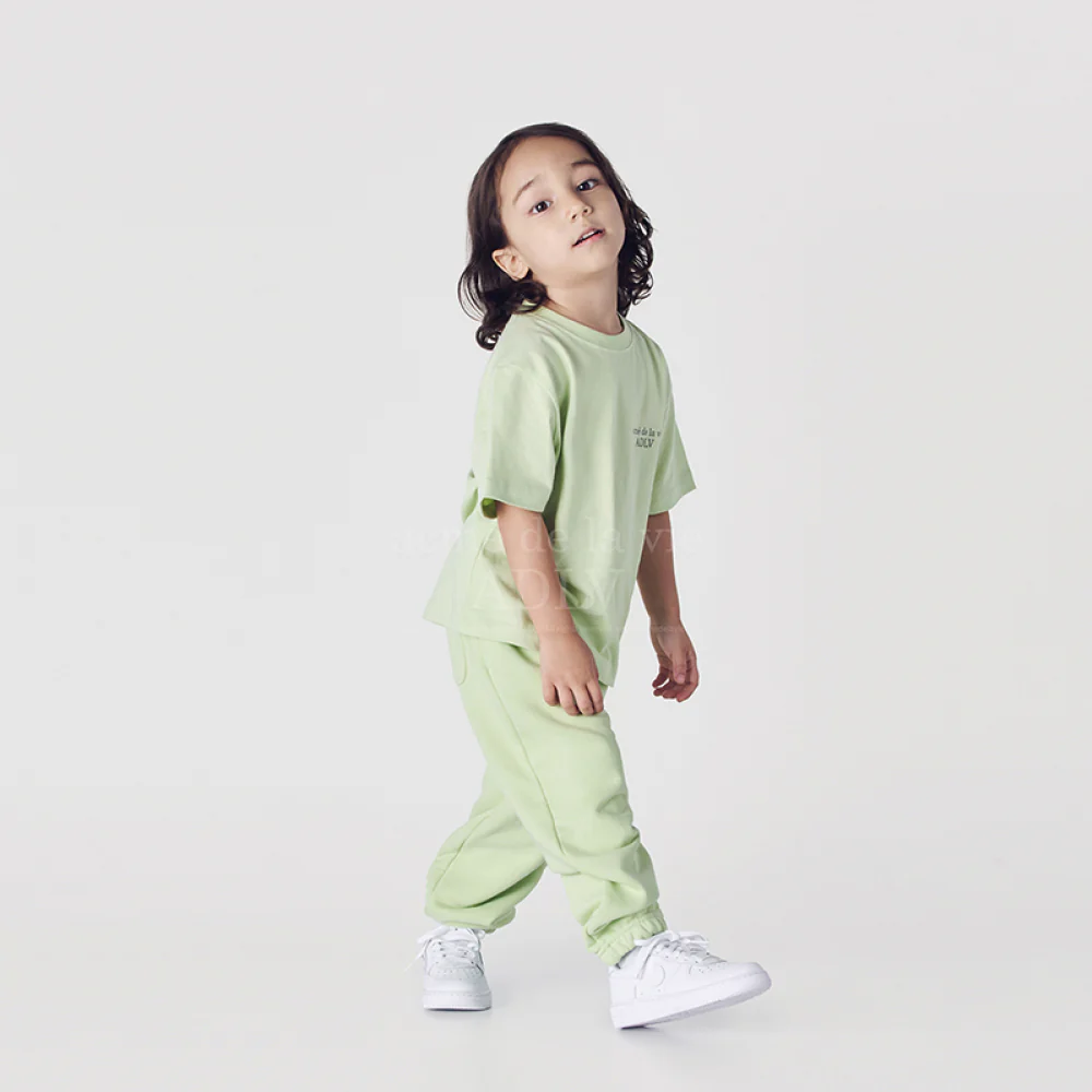 KIDS BASIC LOGO SHORT SLEEVE T-SHIRT LIGHT GREEN - Image 3