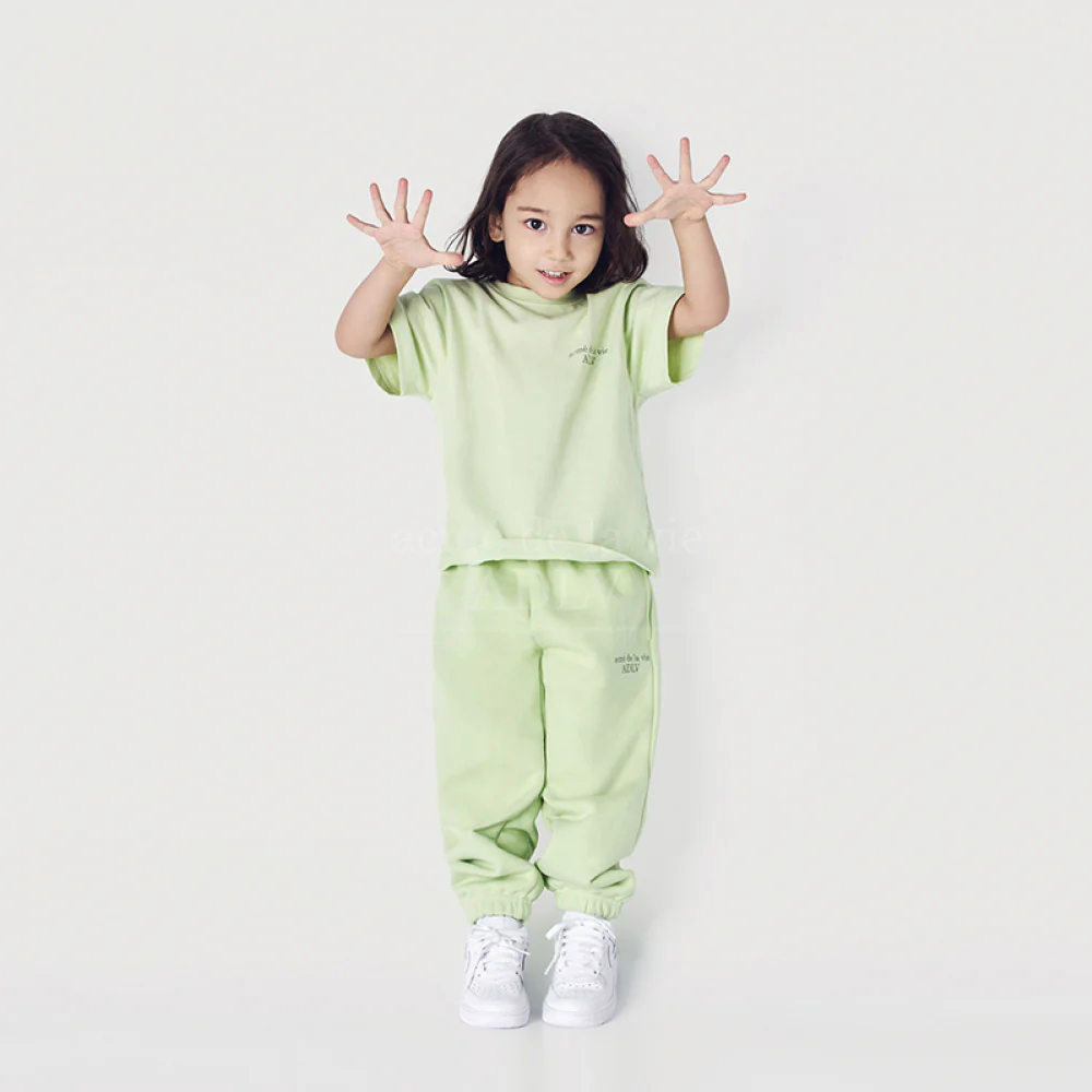 KIDS BASIC LOGO SHORT SLEEVE T-SHIRT LIGHT GREEN - Image 4