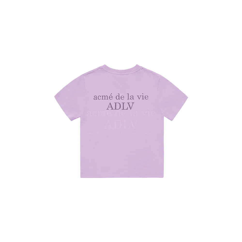 KIDS BASIC LOGO SHORT SLEEVE T-SHIRT LIGHT PURPLE - Image 2