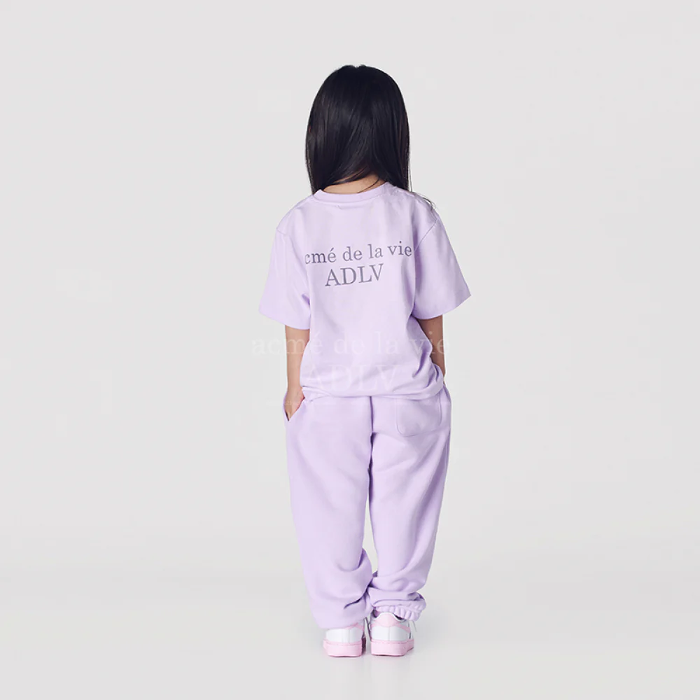 KIDS BASIC LOGO SHORT SLEEVE T-SHIRT LIGHT PURPLE - Image 4