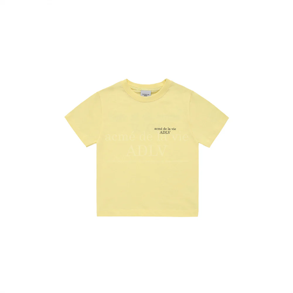 KIDS BASIC LOGO SHORT SLEEVE T-SHIRT LIGHT YELLOW
