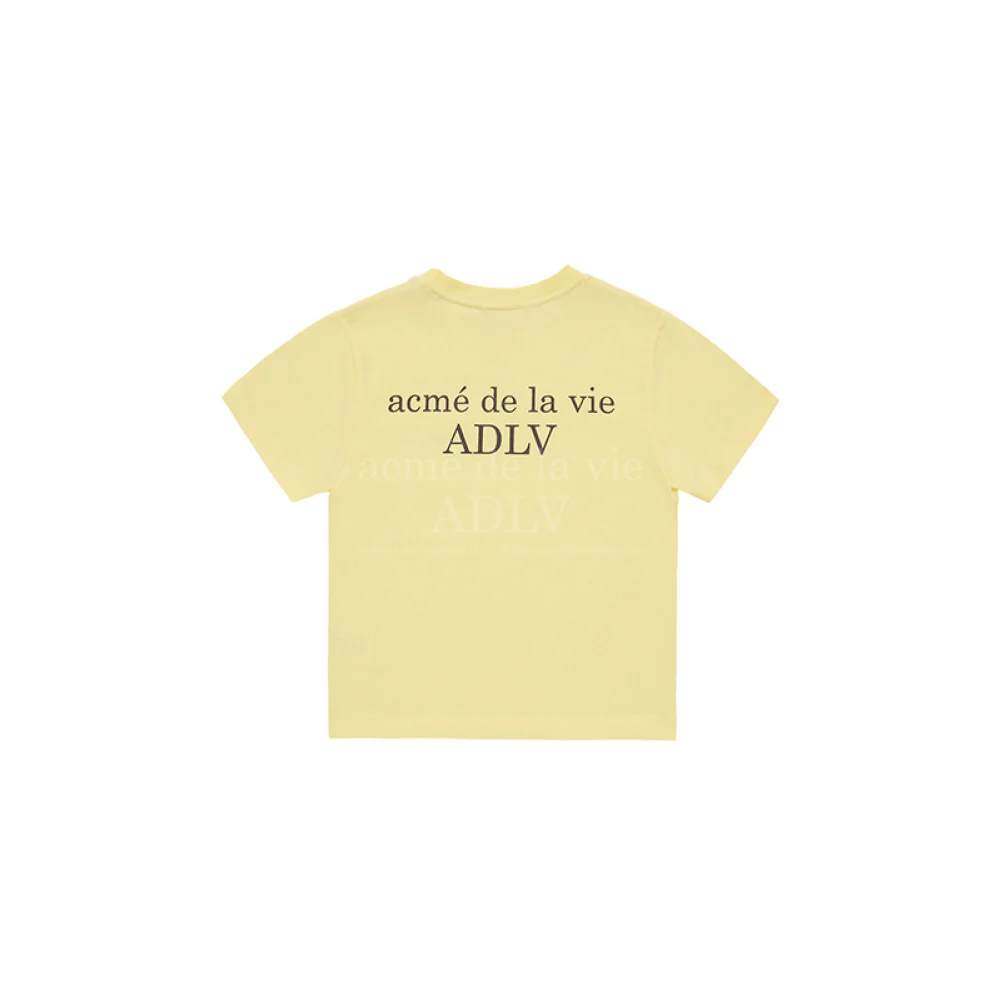 KIDS BASIC LOGO SHORT SLEEVE T-SHIRT LIGHT YELLOW - Image 2